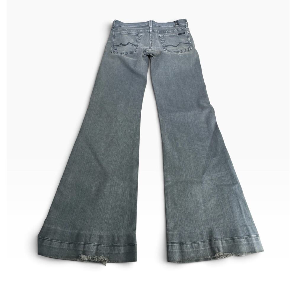 7 Seven For All Mankind Lowrise Ginger Flare Jeans Womens 25 Wide Leg - Picture 2 of 11